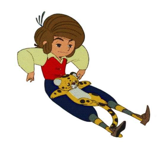 Jim Hawkins and his pet leopard cub, benbow from Takarajima, Osamu Dezaki's masterful adaptation of Treasure Island